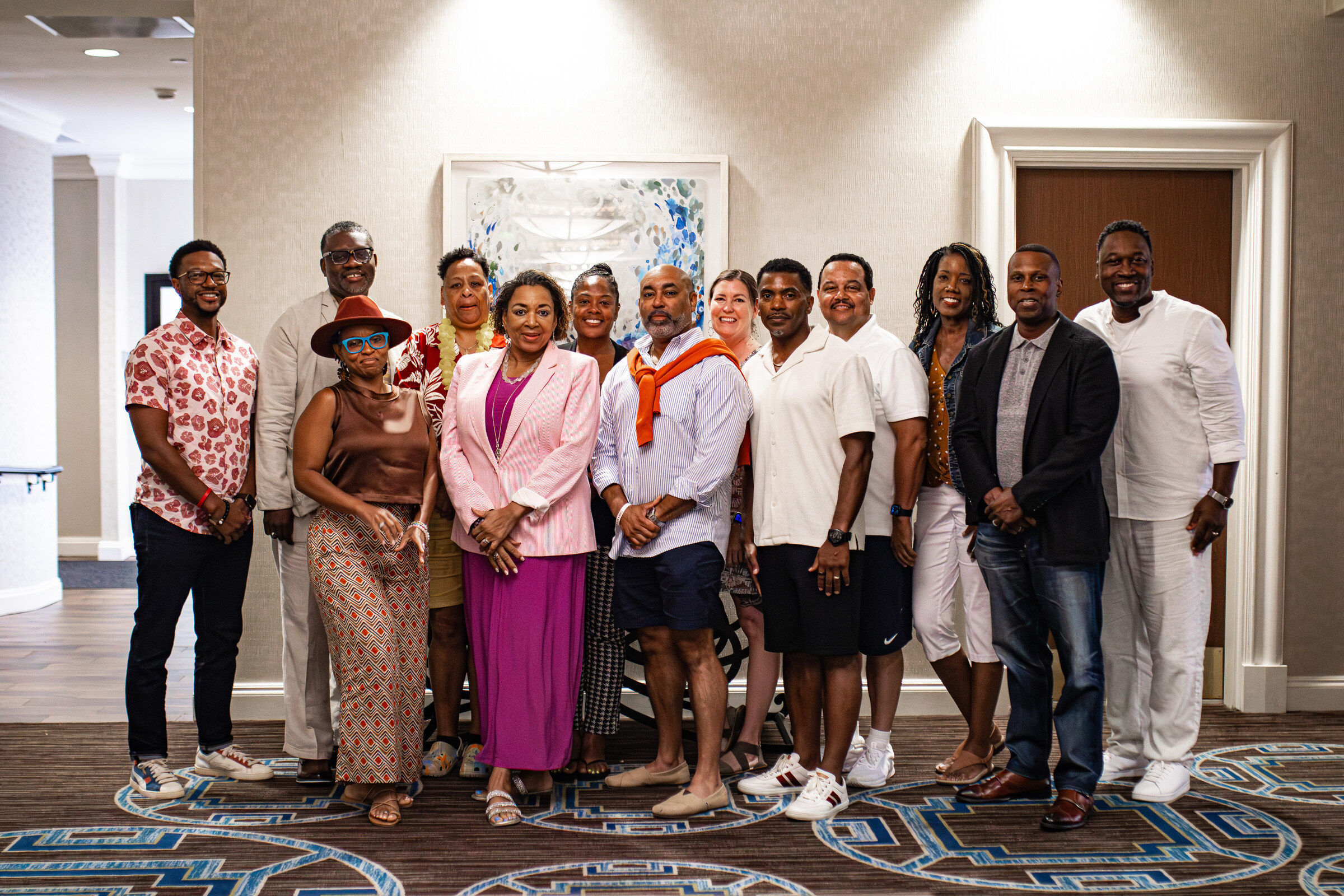 Council participants gathered together at a business development program