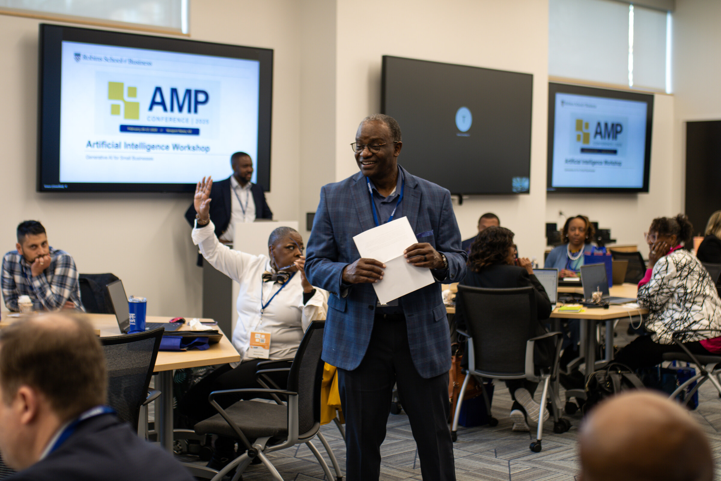 Business leaders in conversation during a Council development program