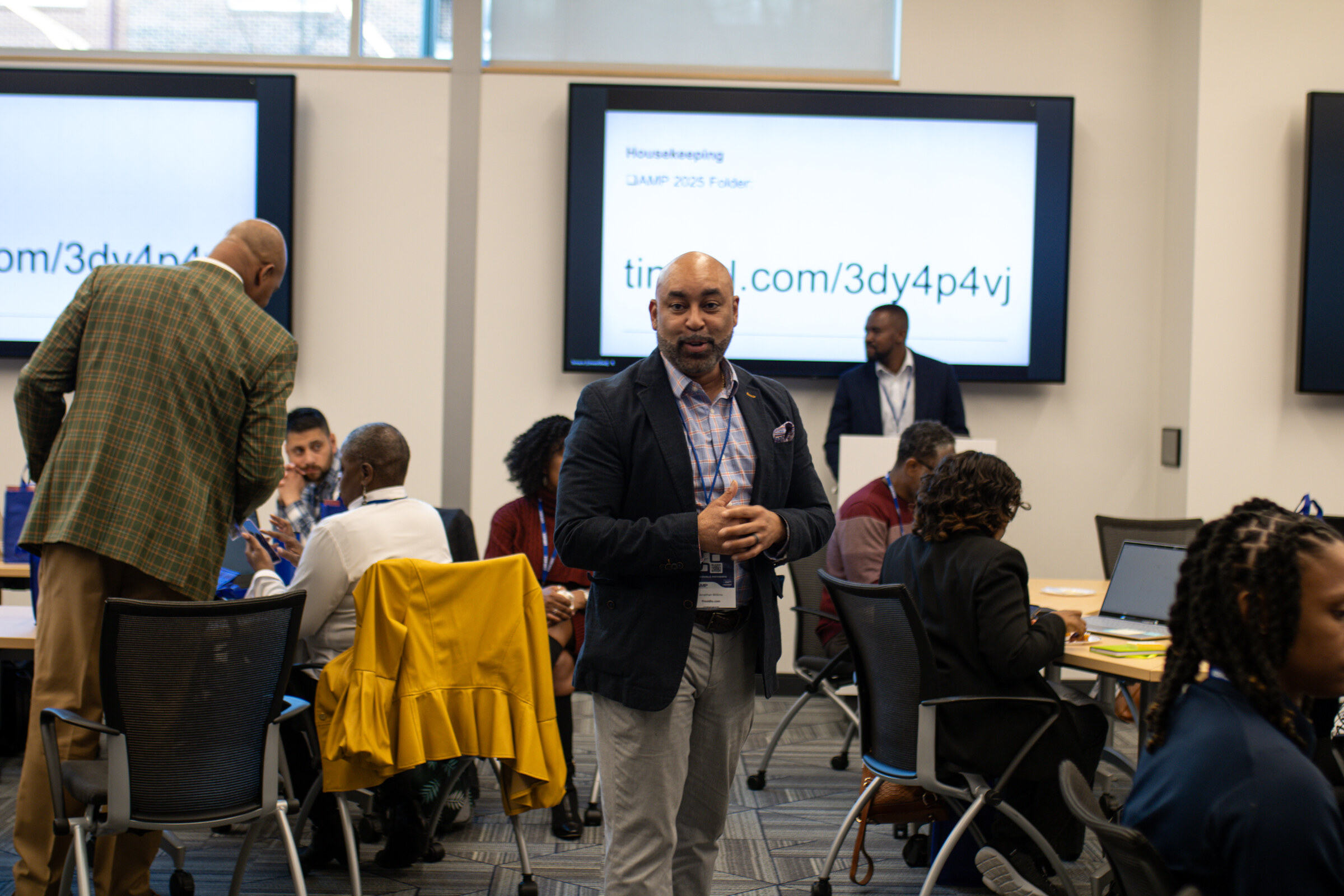 A facilitator leading a focused Council networking session