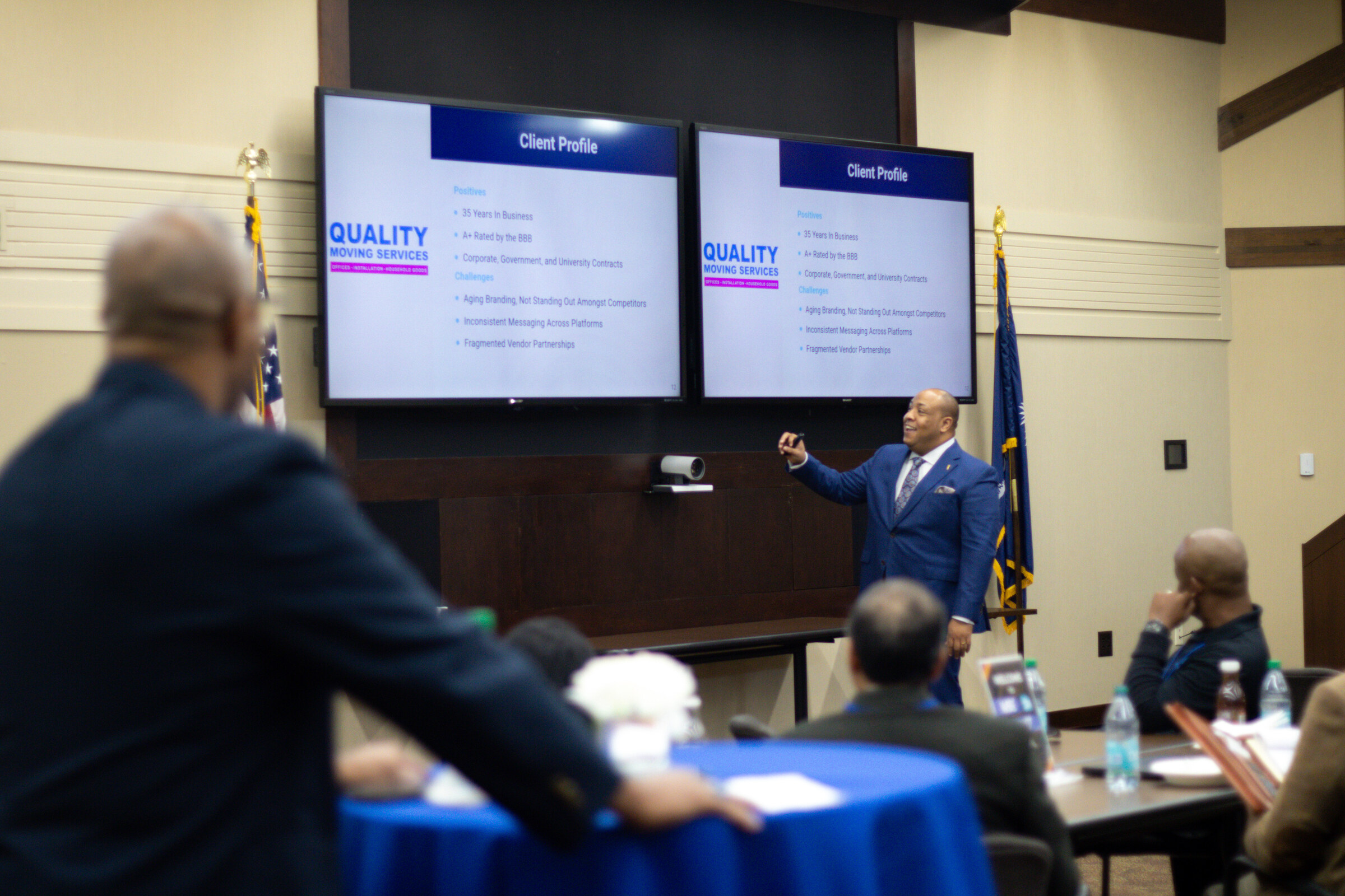 A presenter addressing Council program participants