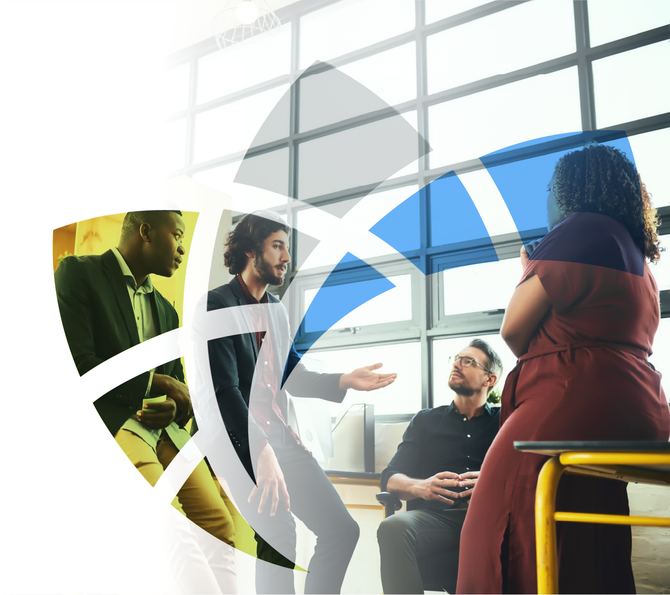 Business leaders and small-business owners collaborating